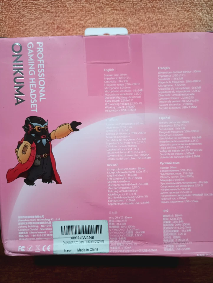 Onikuma K9 - Professional Gaming Headset - Pink - Image 2 of 3