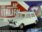 GREENLIGHT THE ITALIAN JOB FILM MINI COOPER S 1967 CAR MODEL WHITE 1:43 SIZE T3