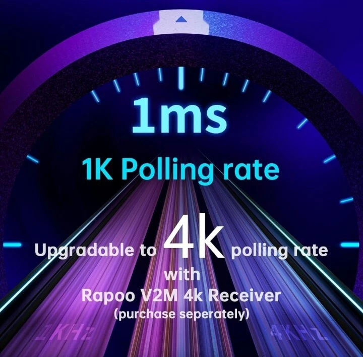 Rapoo VT9Pro Wireless Esports Grade Gaming Mouse | WHITE D30 - Image 4 of 4