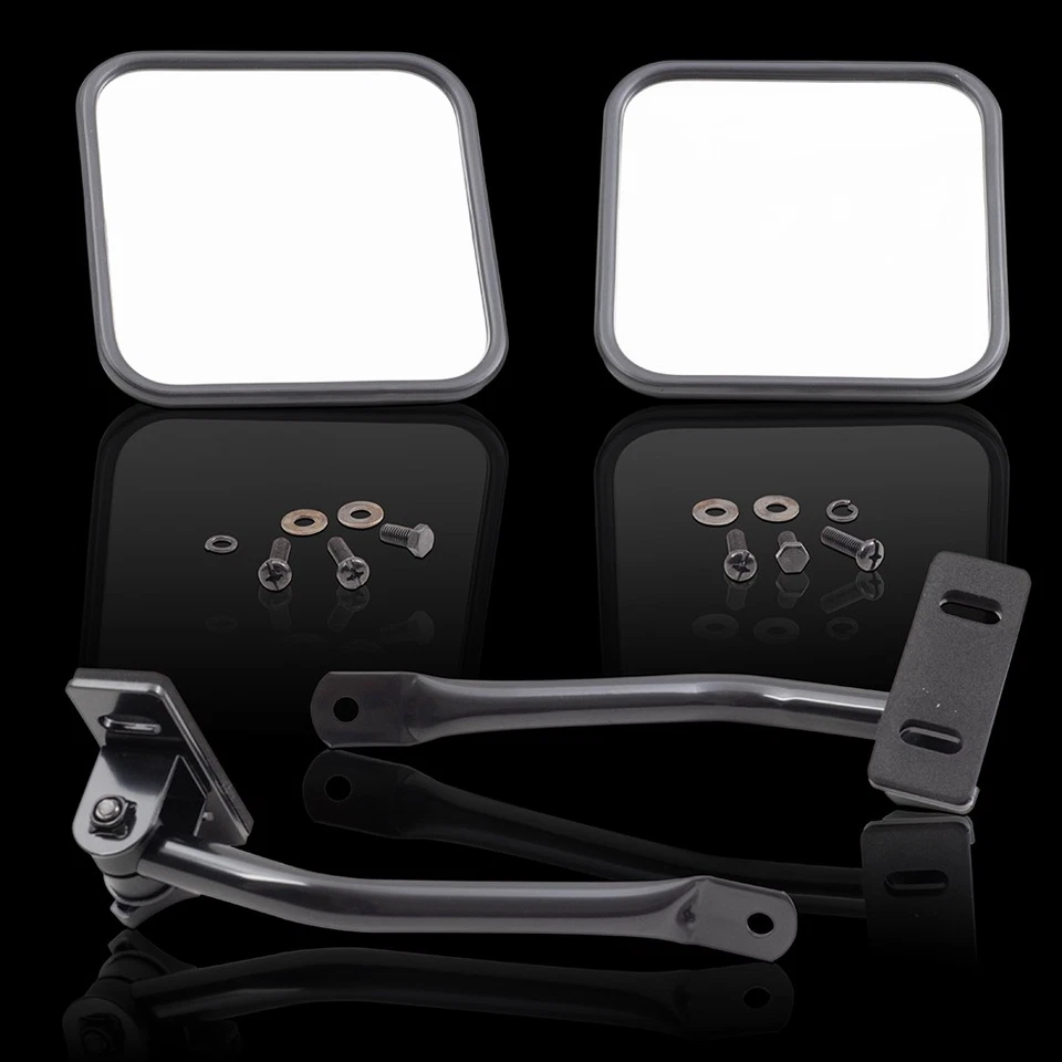 Fits 1976-1986 CJ7 Manual Mirror Set 1981-1985 Scrambler 1987-2017 Wrangler - Image 3 of 4