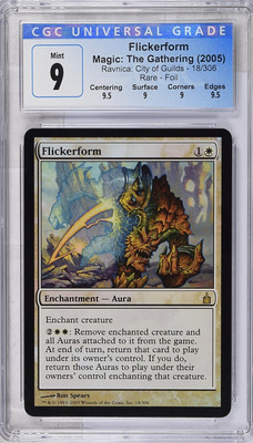 FLICKERFORM Ravnica Foil Rare CGC 9 Q++ Mint MTG [Nostalgium] | eBay