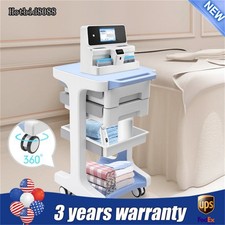 3 Tire Beauty Salon Cart Salon Trolley Cart with 2 Drawers and Holders Modern