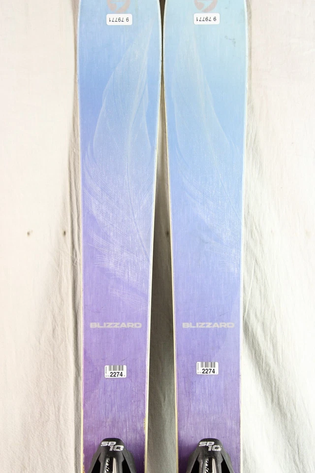 18-19 Blizzard Black Pearl 88 Used Womens Skis w/Bindings 166cm #979771 - Image 4 of 4