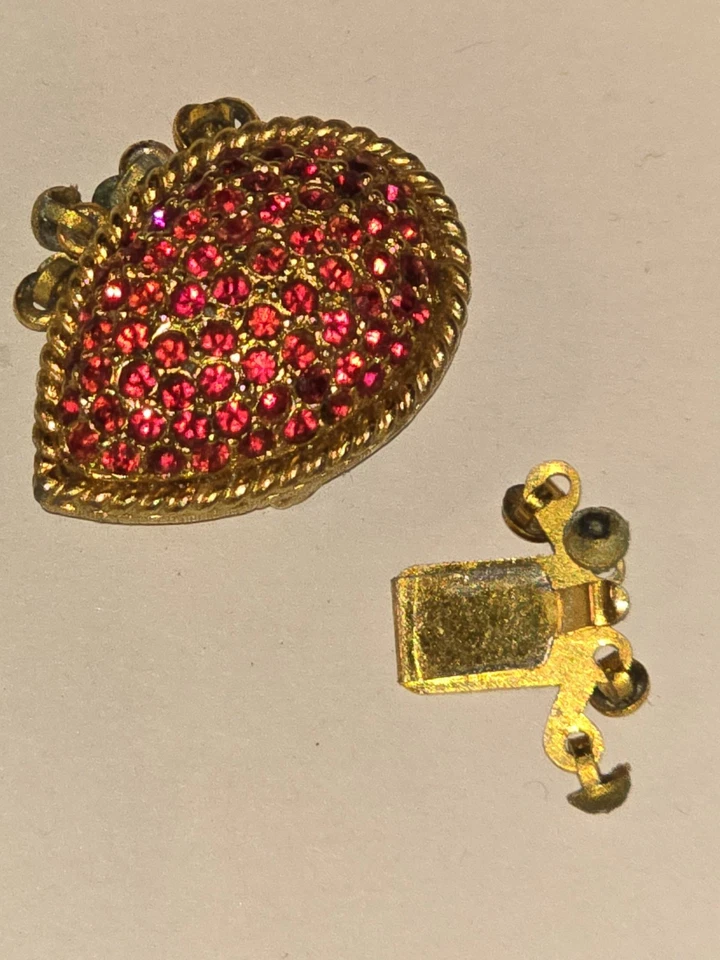 Red Rhinestone Clasp 4 Tier for Necklace Jewelry Making - Image 3 of 4