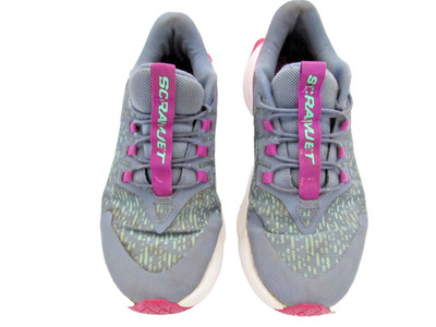 UNDER ARMOUR girls SCRAMJET 5 youth Sz 3Y running shoes purple gray sneakers