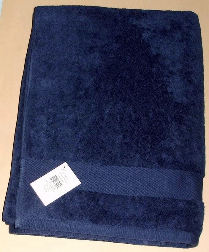Sferra Bello ванна простыня большого размера полотенце Dk. Синий мягкий впитывающий хлопок 40x70 новый - Изображение 4 из 4