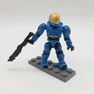 Mega Construx Halo USNC Covert OPS Spartan Blue 2'' Mini Figure W/Gun