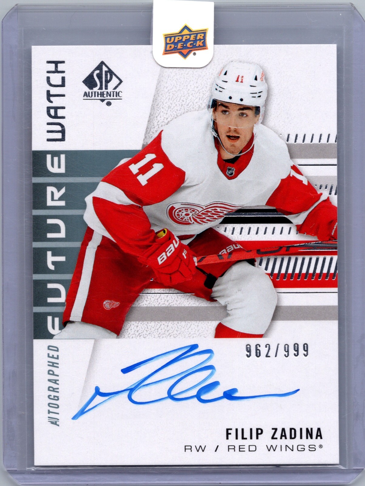 2019-20 SP Authentic Future Watch Rookies /999 Filip Zadina #159 Rookie Auto RC
