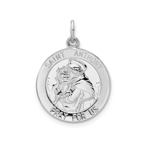 Sterling Silber Heiliger Antonius Medaille Anhänger Christ Katholisch Andacht Juwelier