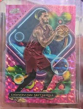 2023-24 Topps Cosmic Chrome - Donovan Mitchell #25 Pink Galaxy Refractor