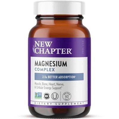 New Chapter Magnesium Complex Supplement for Heart, Bone, Nerve, Muscle and - +
