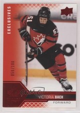 2022 Team Canada Juniors Women's WC UD Exclusives 56/100 Victoria Bach #66 gz3