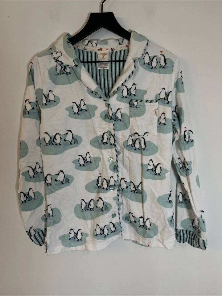 Conjunto de pijama Munki Munki para mujer talla pequeña pantalones de franela manga larga pingüinos Foto 2 de 4