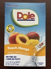 Peach Mango Sugar Free Drink Mix singles to go Dole