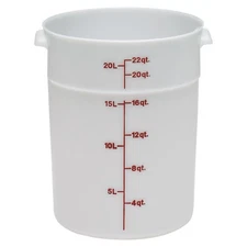 Cambro RFS22148 White Poly Round 22 Qt Storage Container