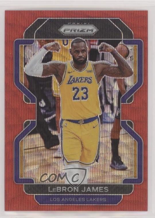 2021-22 Panini Prizm Ruby Wave Prizm LeBron James #91 s3g