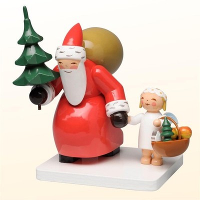 Wendt & Kühn Weihnachtsmann mit Baum & Engel 5301/7 vom Erzgebirge Fachhandel