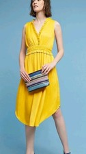Anthropologie La Habana Dress by Maeve, S Summer Mango pop Color, Gorgeous