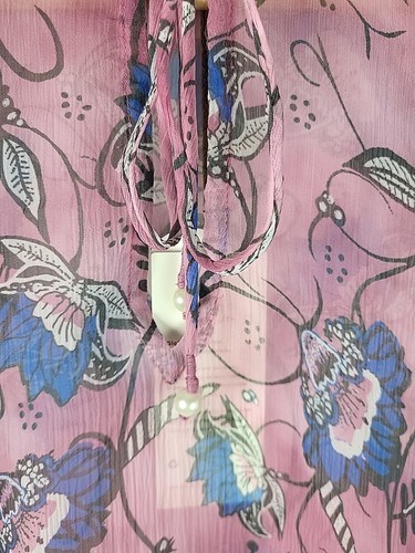Cleobella Emily Blouse Lotus Print Sheer Floral Long Sleeve Size Extra Small - Picture 7 of 15