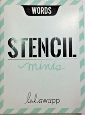 Heidi Swapp Stencil Minis, Words 3" X 4", Retired, WAS $9.99