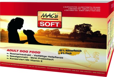 MACs Soft Huhn | 3x 5kg Halbfeuchtfutter für Hunde