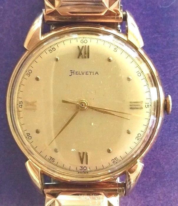 HELVETIA18KT SOLID GOLD SWISS MAN WATCH 33mm DIAMETER | eBay