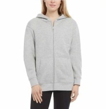 NWT DANSKIN 1630466 LADIES' LT GRAY HEATHER ULTRA COZY HOODIE SZ M G726