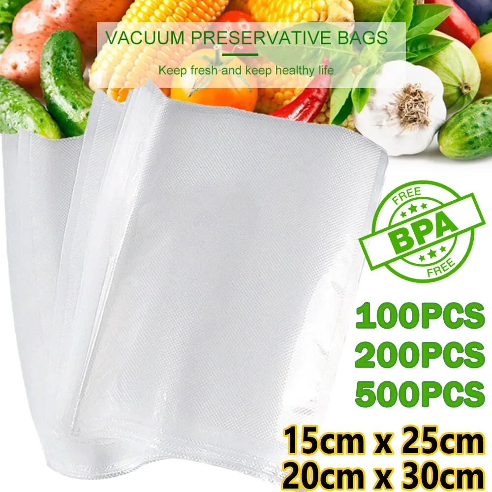500 Quart Vacuum Sealer Bags 6x10 8x12 Embossed Food Saver
