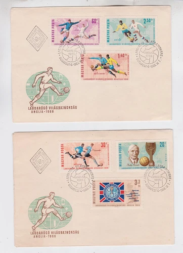 (hungary)1966 Sc 1772/9,B258 world cup FDC    u1759