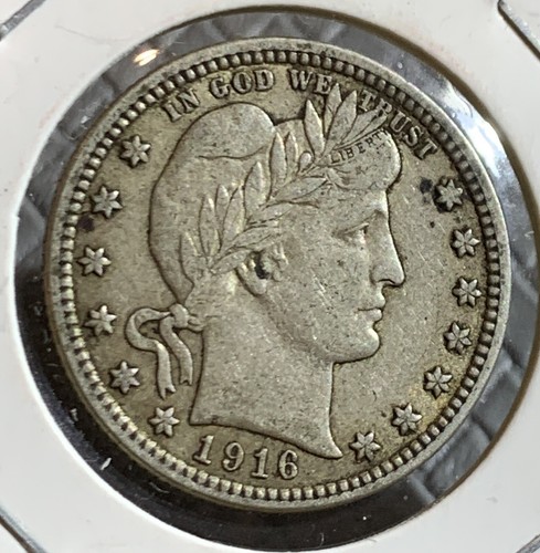 1916-D Barber Quarter Almost Unc, SILVER COIN - Picture 2 of 2