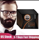 10pcs Men Black Beard Hair Dye Color Shampoo Permanent Darkening Hair Coloring