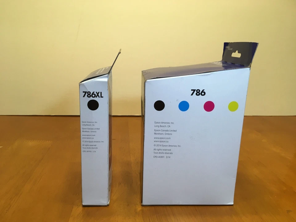 Картриджи чернильные стандартные цветные комбинированные EPSON 786XL черные и 786 упаковка срок годности 2025 2024 - Изображение 3 из 4