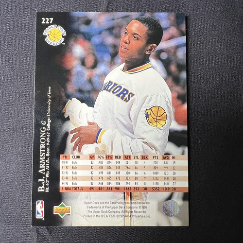 1995-96 Upper Deck #227 B.J. Armstrong - Picture 2 of 2