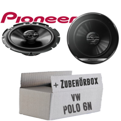 Pioneer Lautsprecher für VW Polo 6N 16cm 2-Wege Koax Auto Boxen 300W Einbauset