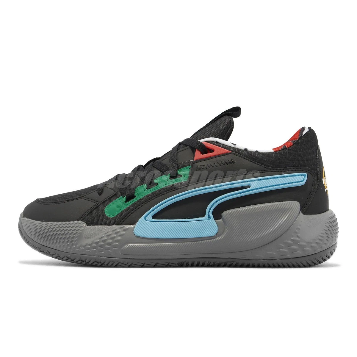 Puma Court Rider Chaos Block Party Black Grey Multi Men Basketball 378265-01