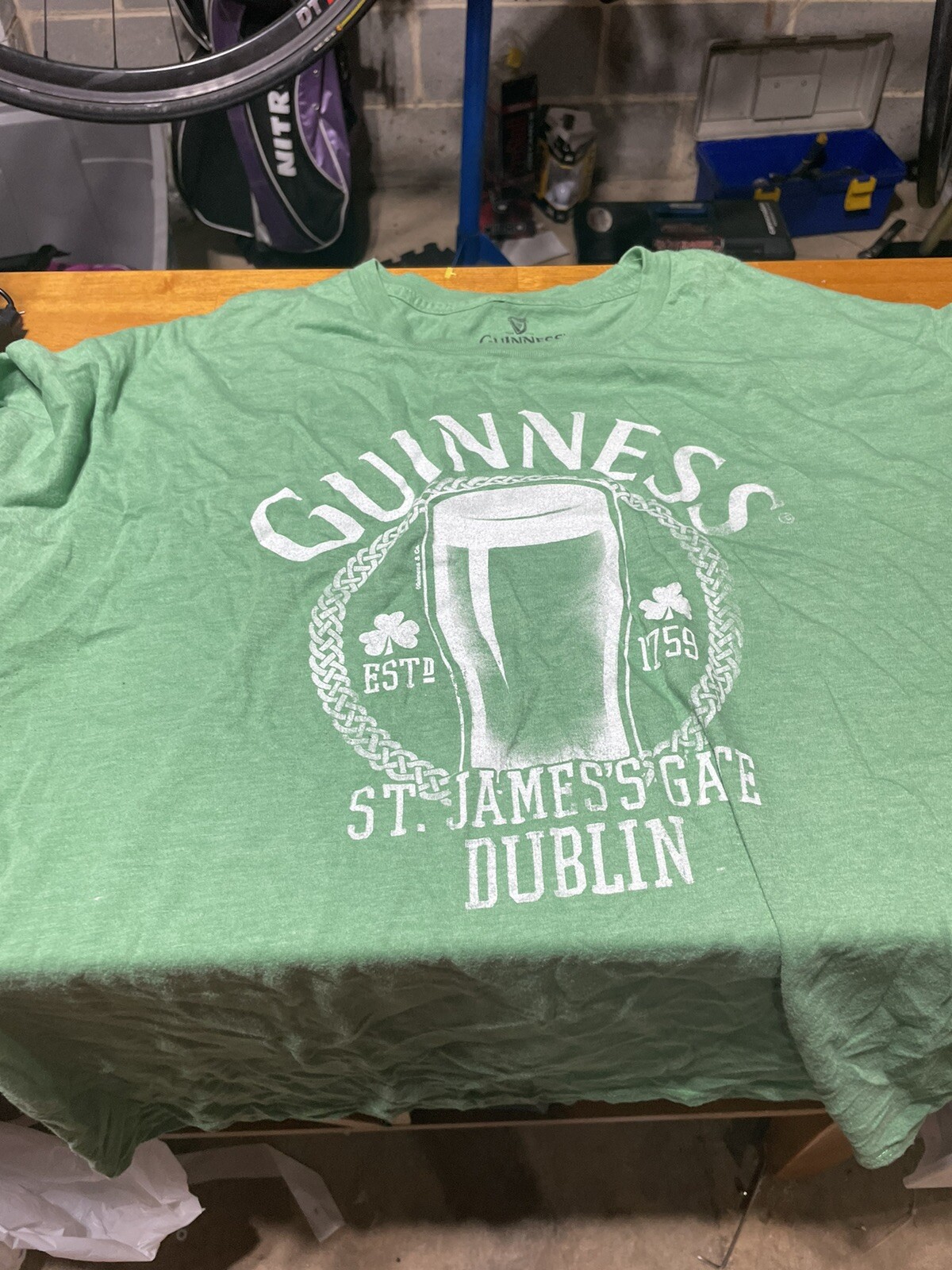 Guinness Traditionally Brewed Extra Stout Green T Shirt eBay