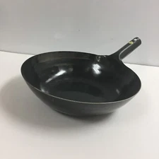 Hammered Chinese WOK 1.6mm Single handle Flat Bottom - Yamada Kogyo JAPAN