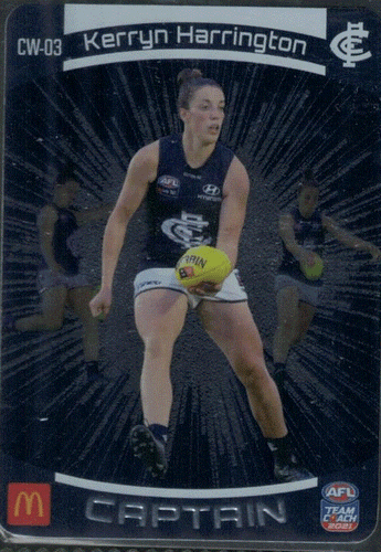 2021 AFL TEAMCOACH WOMENS SILVER CAPTAIN CARD; Individual Card Sale. - Picture 4 of 14