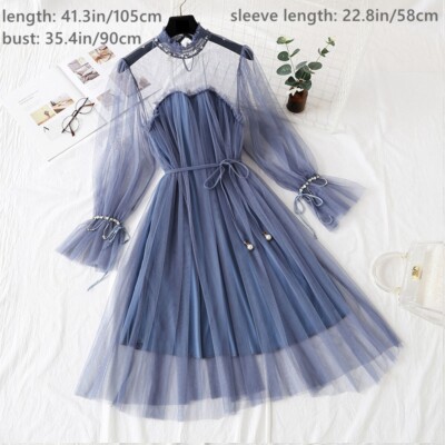 navy long sleeve long dress Long Open Sleeve Satin Formal Mother of the Bride Dress