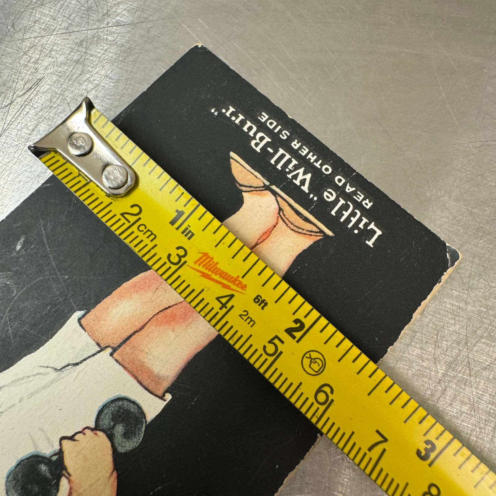 Vtg Wilbur's Cocoa Trade Card Advertising Paper Doll WILL BURR Chocolate