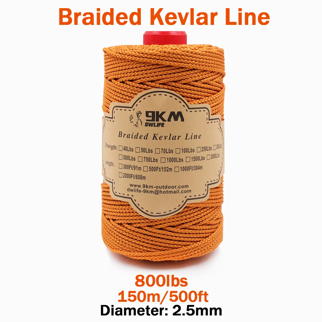 800Lbs 500ft 2.5mm