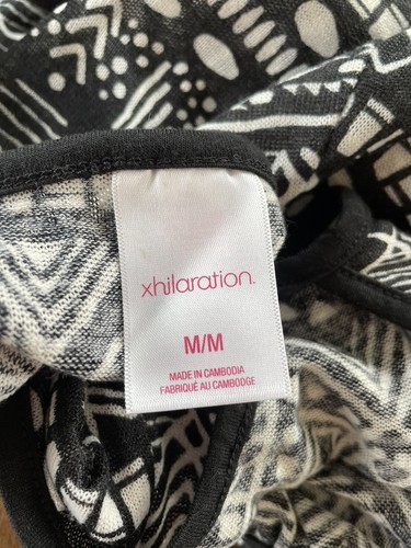 Xhilaration Black White Slip Dress M Strappy Geometric Aztec Print - Picture 3 of 3