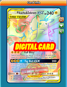 Détails Sur Rr Pikachu Zekrom Gx Rainbow Rare For Pokémon Tcg Online Ptcgo Digital Card Afficher Le Titre Dorigine