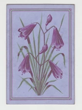 Playing Swap Cards  GENUINE 1 ONLY ENGISH SQUARE CORNER LILAC BELL FLOWERS