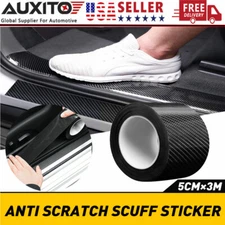 Carbon Fiber Car Sticker Protector Strip Door Sill Anti Scratch Tape Waterproof