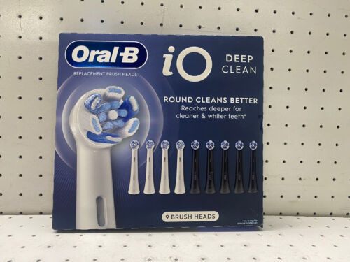 Cabezales de cepillo de repuesto Oral B iO limpieza profunda limpieza redonda mejor paquete de 9 X - Imagen 3 de 6