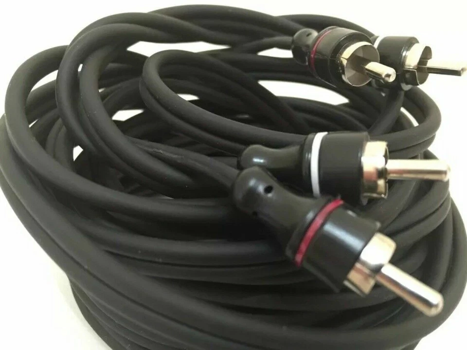 5M RCA Meter Oxygen Free Car Stereo High Good Quality OFC Cable Black Lead - Image 3 of 4
