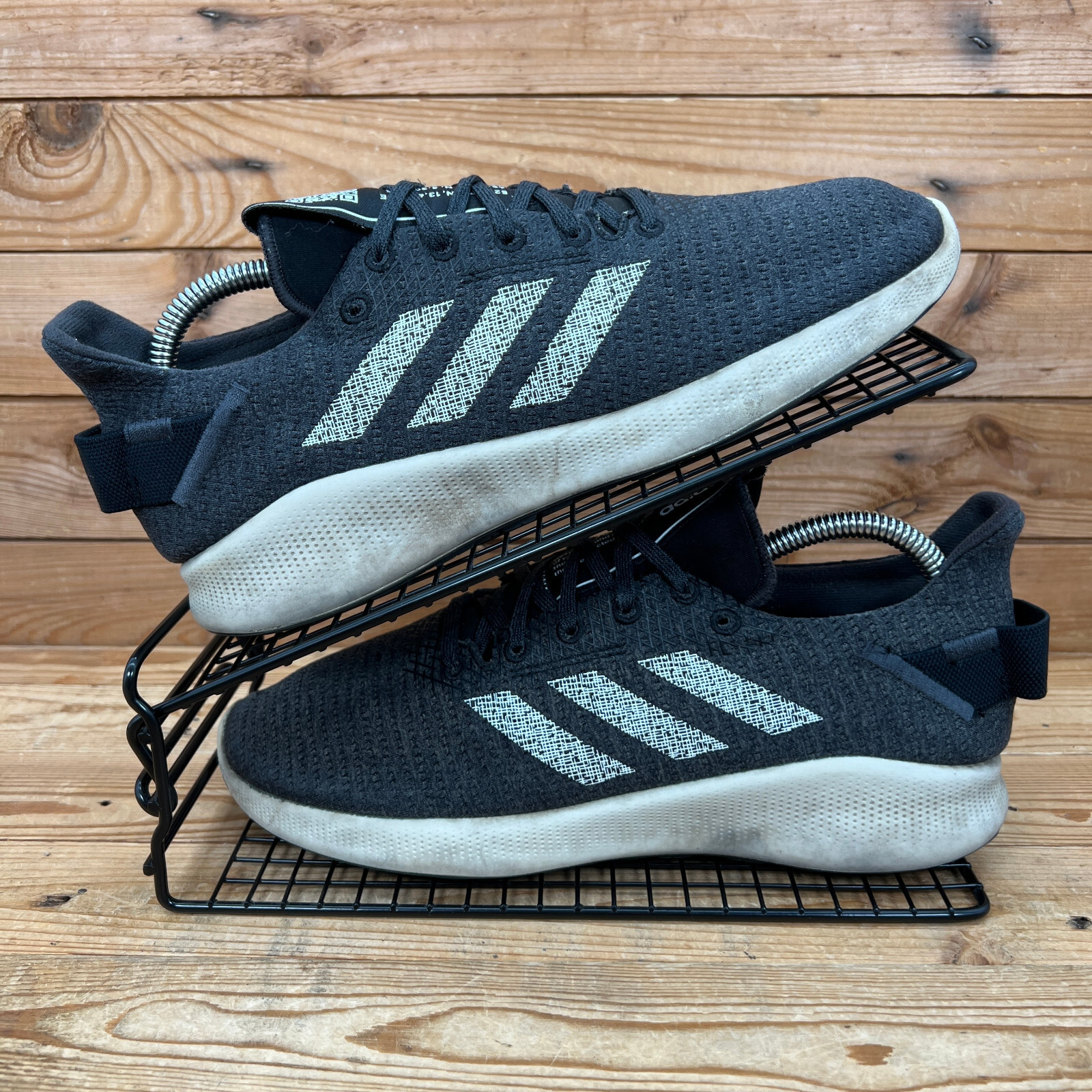 Adidas Trainers Womens Size UK 7 Sense Bounce Black Grey Road Running Shoes Adidas Trainers Womens Size UK 7 Sense Bounce Black Grey Road Running Shoes