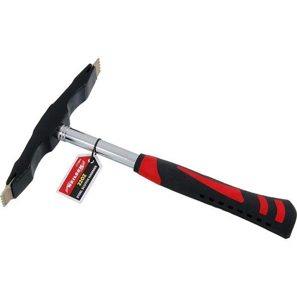 Neilsen 22oz Steel Scutch Hammer Rubber Grip Handel Hardened Steel Head
