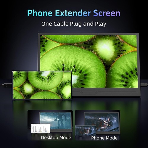 13,3 Zoll 1920X1080 Full HDMI IPS Tragbarer Monitor Externes Display für Xbox PC - Photo 4/7